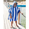 Blue Striped Hooded Beach Towel