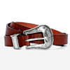 Take This Brown Textured Western Style Buckle Belt