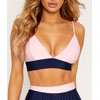 Get 60% Off On Navy Contrast Triangle Bikini Top