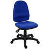 Blue Executive Chair, Height Adjustable With Wheels, Fabric