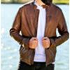 Bomber Brown Leather Jacket