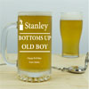 Personalised Bottoms Up Glass Tankard