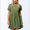  Linen Box Dress In Olive By CASA AMUK  Available For $89.95