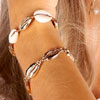 Ibiza Beach Bracelet in Gold Cowrie Shell For $25.00