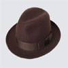 Men’s Brown Trilby Hat 