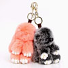 Faux Fur Bunny Keychain 2 Pack 3
