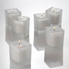 Square Frosted Glass Holder Votive Candle 