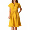 Buy Car Print Tonal Yellow Dress In $69