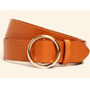 Circle Leather Belt In Tan Color For $59.95 Only