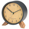 Frankie Silent Mantel Alarm Charcoal Clock On Amazing Offer