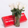 Loving 9 White Cream Roses Gift Box 