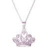 Pendant Crown Necklace With Cubic Zirconia 