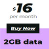 Get 2GB Data For $16 per month Offer