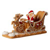 Winter Bakery Decoration Sleigh Gingerbread, Brown / White, 23 x 8 x 10 cm