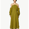 Halter Dress In Green Available For $248