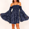 Give It Time Dress In Navy Print 
