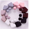 6 Pairs Square Clip On Earring