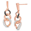 Diamond Three Link Chain Drop Earrings On Sale Price