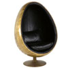 Buy Now This COQUILLE Black Leather Egg Chair  