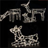 White Led 3d Reindeer Family Rope Light Display