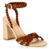 Get Braided Colorblock Metallic Leather Sandals For AU$1460.99 Only