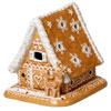 Winter Bakery Decoration Gingerbread House, Brown / White, 15 x 13 x 14 cm