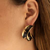 Take Small Double Painted Hoop Earrings 