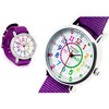 Rainbow Face Watch With a Purple Strap At Low Price