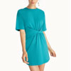 Take 20% Off On This Purpose Knotted Tee Dress - Teal