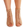 Nude Lace Up Shoes On Amazing Offer