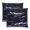 2 Pack Black Marble Silk Pillowcases