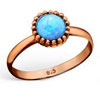 Rose Gold Round Opal Midi Ring For Only $22.00 