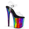 Pleaser FLAMINGO-808WR Clear/Laser Rainbow Hologram Wrapped