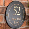 Take 19% Off On Round Rustic Slate House Nameplate