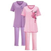 Pack Of 2 Pajamas With Decorative Contrast Piping Nightwear