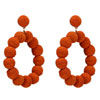 Orange Earrings With Round Pendants Now For €6.50