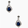 Stone Insert Glass Oval Earrings On Very Low Price