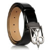 Volıen Men's Duble-Sided Belt Black Patent Leather On Sale