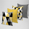 Kit 4 Decorative Pillows Multi Triangles Yellow