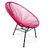 Acapulco Outdoor Lounge Chair - Replica Wicker Pink Offer