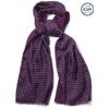 Purple Spot Print Wool And Silk Scarf