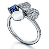 Diamond & Tanzanite Flower Ring For $9,900