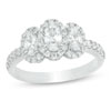 Oval Diamond Frame Engagement Ring 