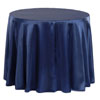 35% Off On Navy Blue Satin Round Tablecloth