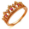 V&A Bless' 18K Gold Ruby Crown Ring