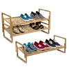 3-Tier Nesting Bamboo Shoe Storage Rack - Natural With 50% Off