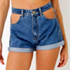 A High Relaxed Shorts in Bahia Denim On Sale