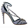 Dolce & Gabbana Blue Silk Crystal Strass Sandals For $995.39