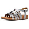 Get 40% Off On Lumy Leather Gladiator Silver Sandals 