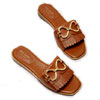 Positano Spade Chain Slide Sandals Available In Two Colors